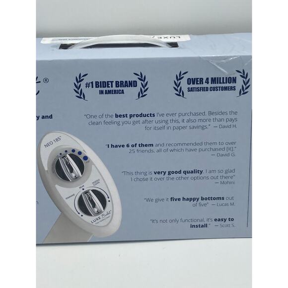 LUXE Bidet Neo 185 Non-Electric Bidet, Dual Wash Modes with/ Knob, White - Picture 3 of 12